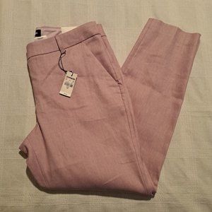 Express women's size 10 light lavender Columnist Ankle mid rise stretch pants